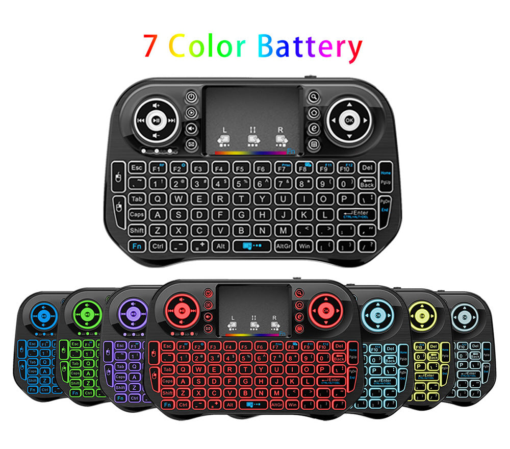 Mini 2.4G Wireless Keyboard Flying Mouse Three-color Backlit Digital
