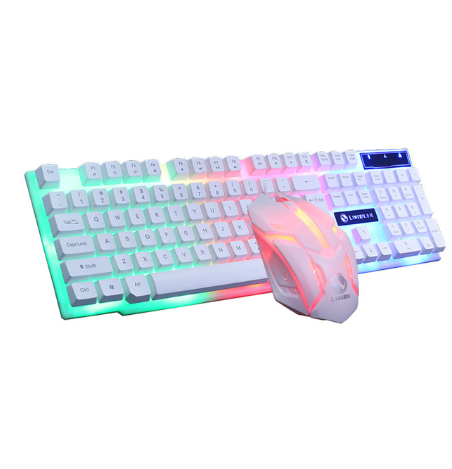 Backlit keyboard and mouse