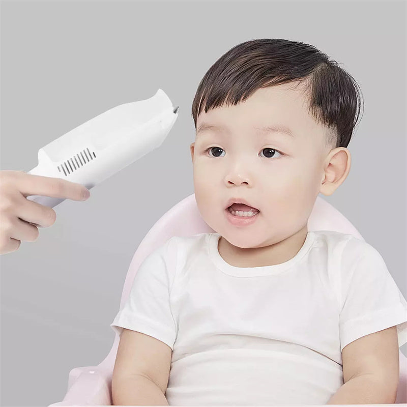 Baby Electric Vacuum Hair Trimmer Clipper USB Rechargeable Ceramic Cutter IPX7 Waterproof Baby Low Noise Hair Trimmer