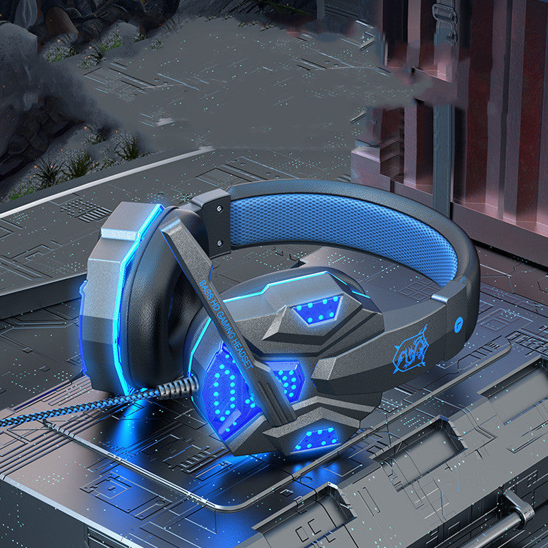 Gaming 7.1 Wire-controlled Headset Light-emitting Headphones